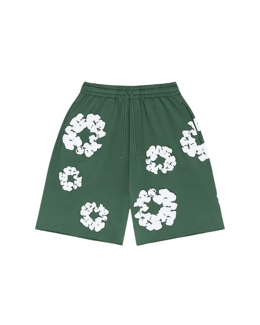 Denim Tears The Cotton Wreath Green Sweat Shorts