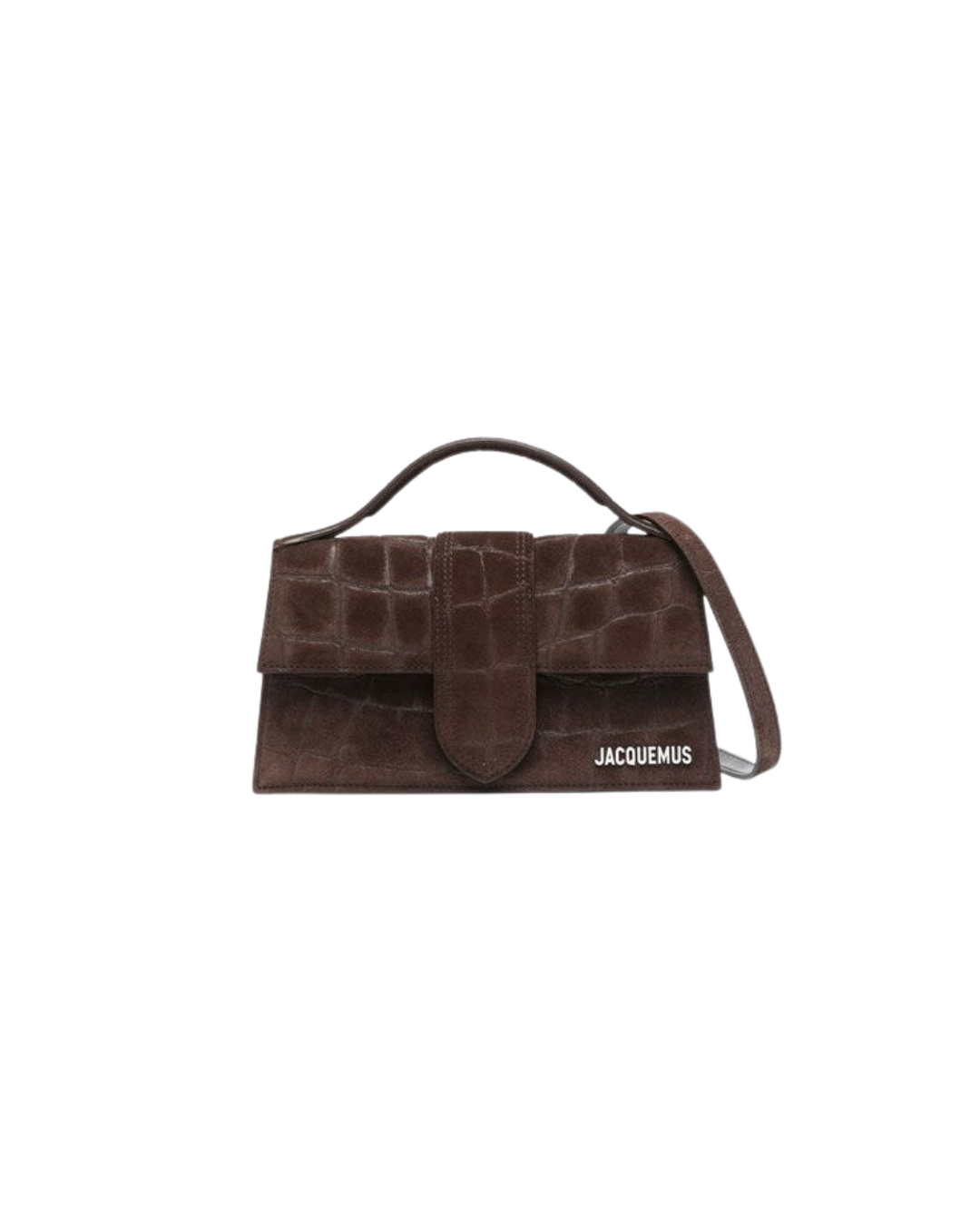 Jacquemus Le Bambino Mini Croco Dark Brown Bag