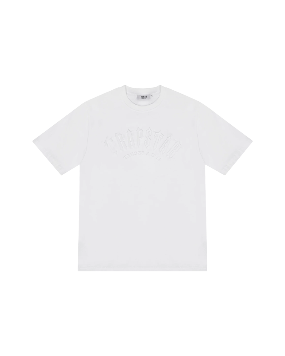 Trapstar Irongate Arch Embossed T-shirt (White/White)