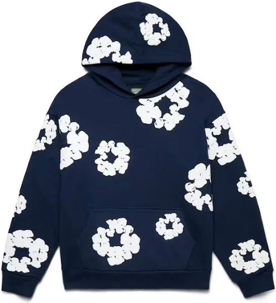Denim Tears The Cotton Wreath Navy Hoodie