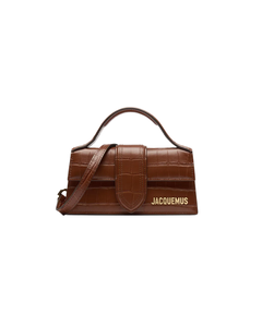 Jacquemus torebka Le Bambino Mini Croco Brown Lucido