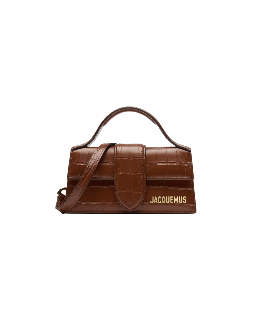 Jacquemus Le Bambino Mini Croco Brown Lucido Bag