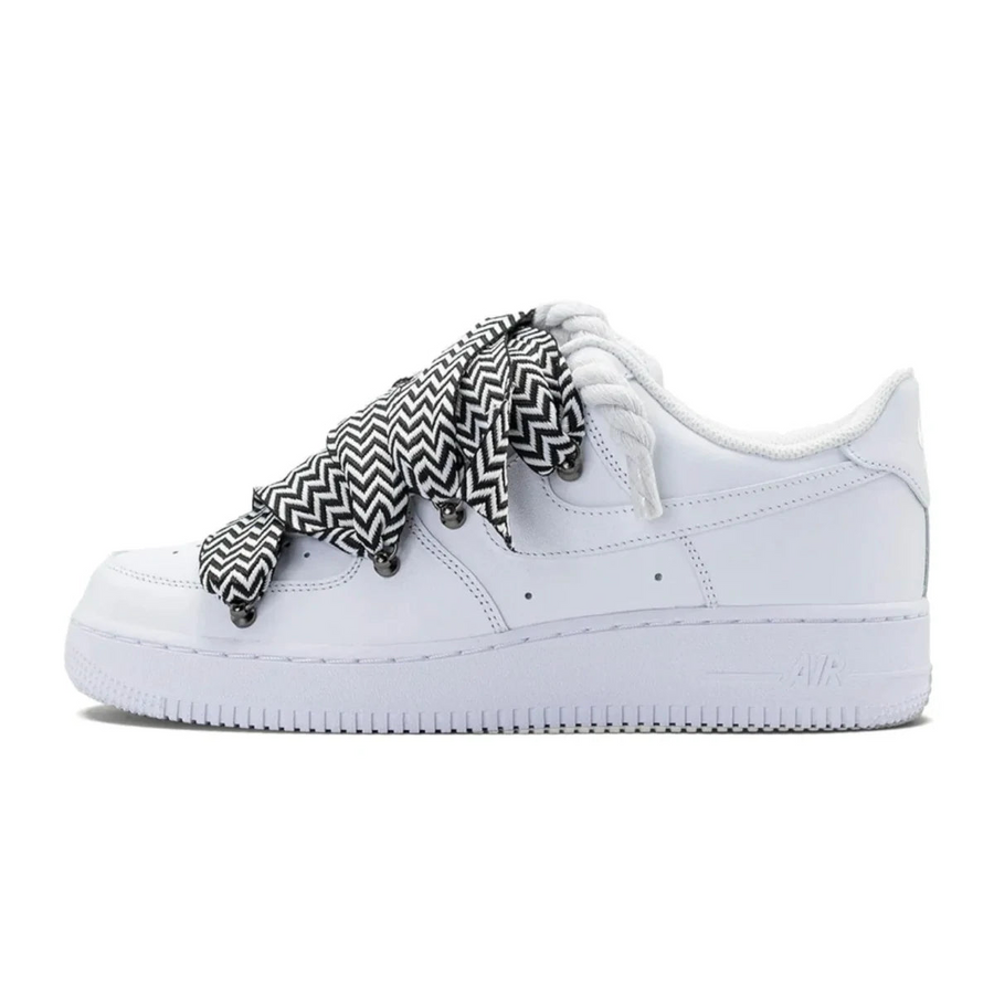 Nike Air Force 1 White / BLACK LANVIN ROPE LACES