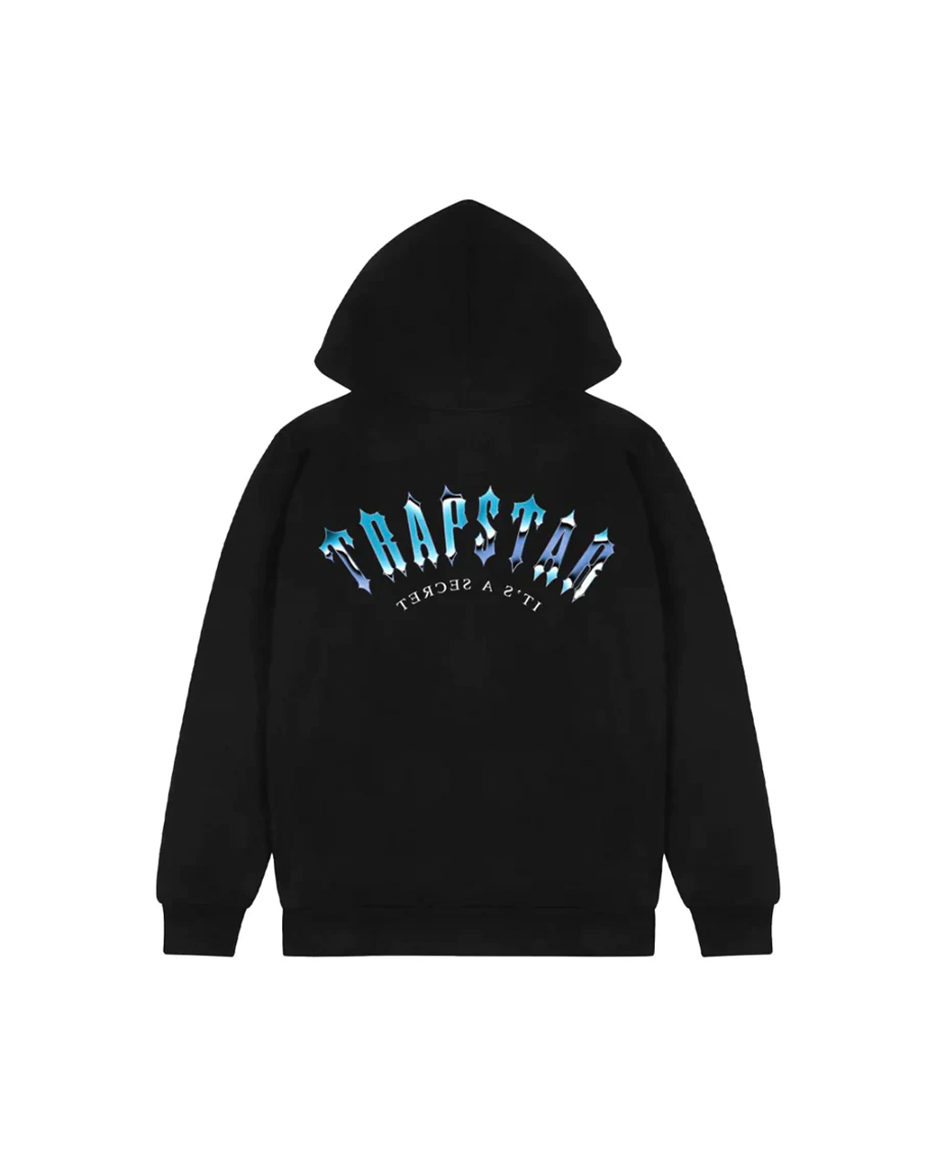 Hoodie Trapstar Irongate It's A Secret (Black/Chrome)