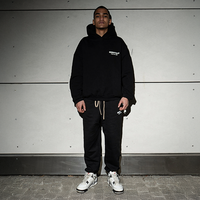 Essentials Fleece Tracksuit Black