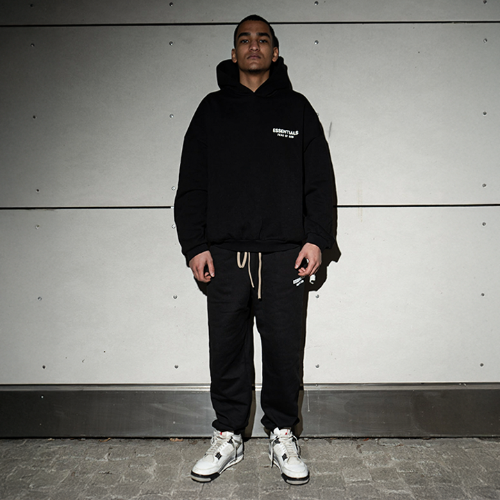Essentials Fleece Tracksuit Black