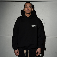 Essentials Black Fleece Hoodie