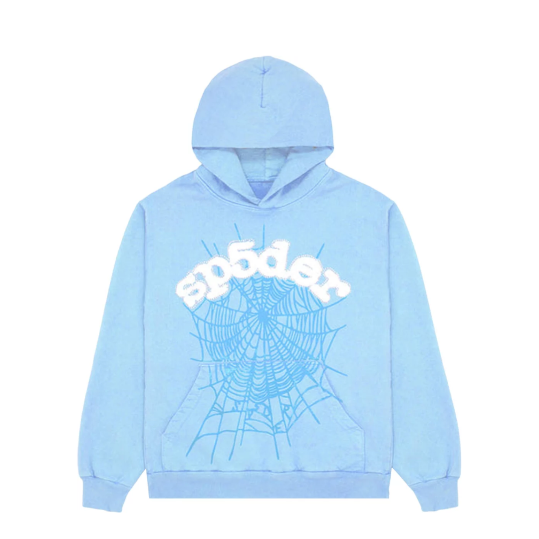 Sp5der Web Hoodie Sky Blue