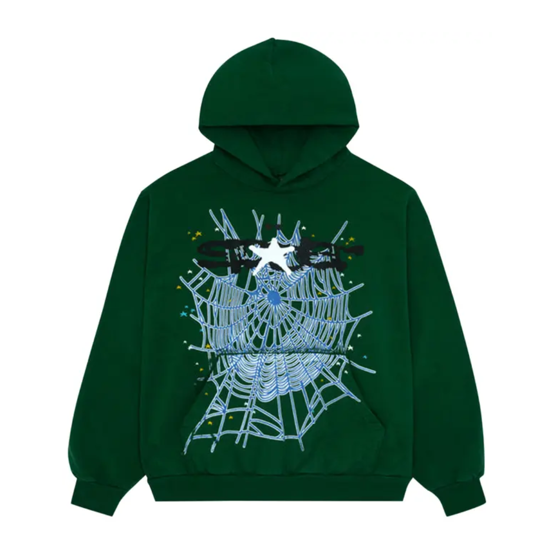 Sp5der Web Hoodie 'Hunter Green'