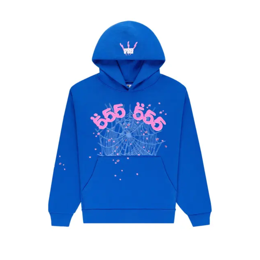 Sp5der Angel Number Hoodie 'Blue'