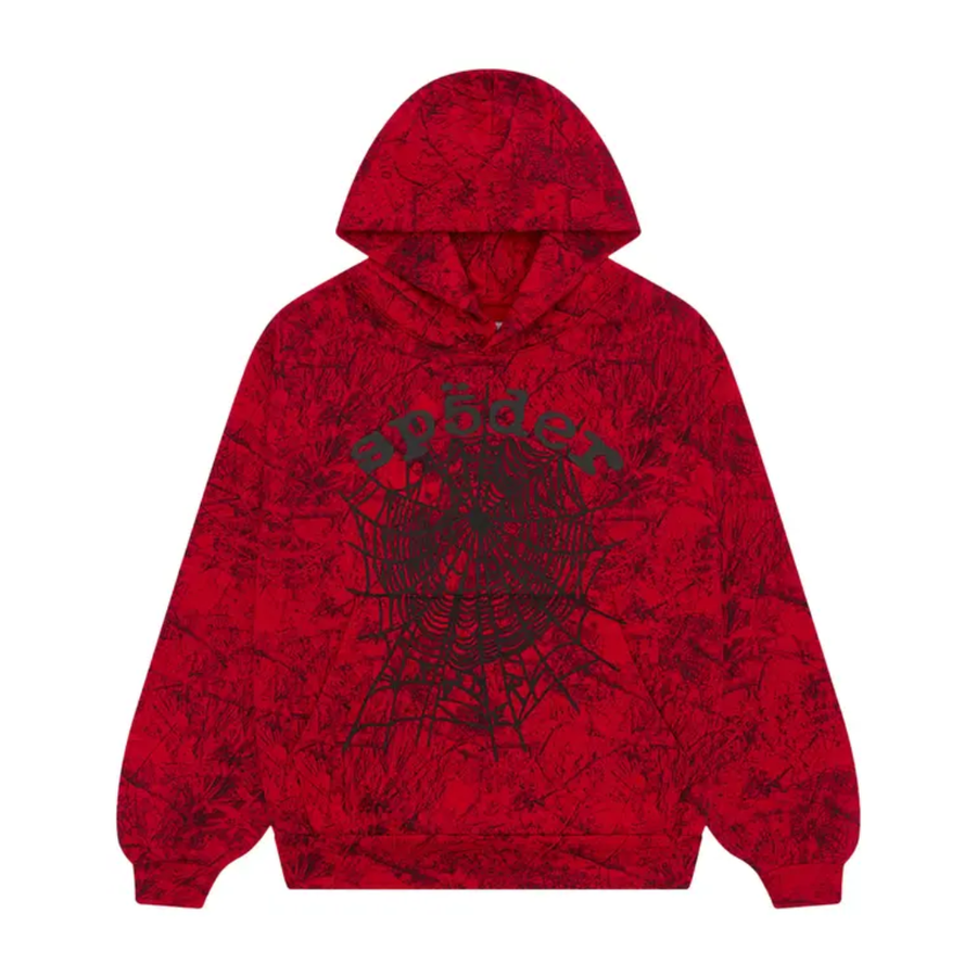 Sp5der OG Tree Camo Hoodie 'Red'