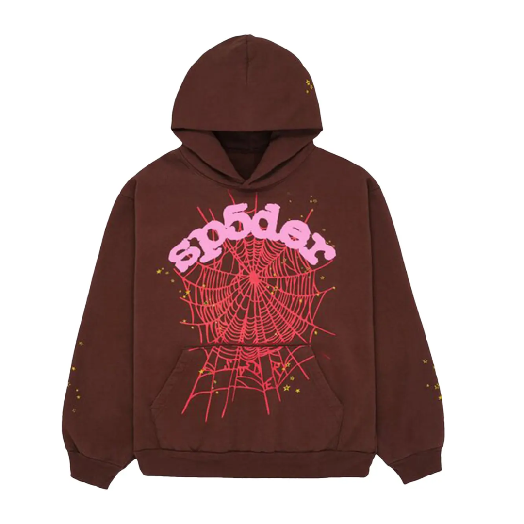 Sp5der Web Hoodie Brown