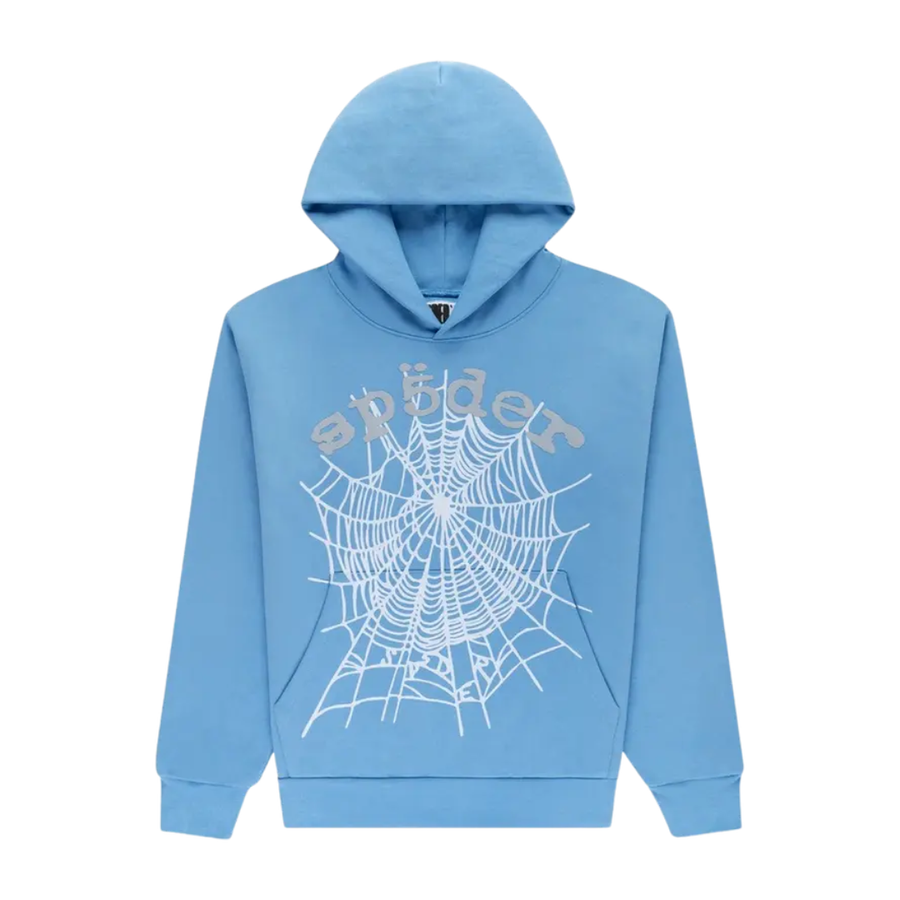 HOODIE SP5DER DUSTY BLUE