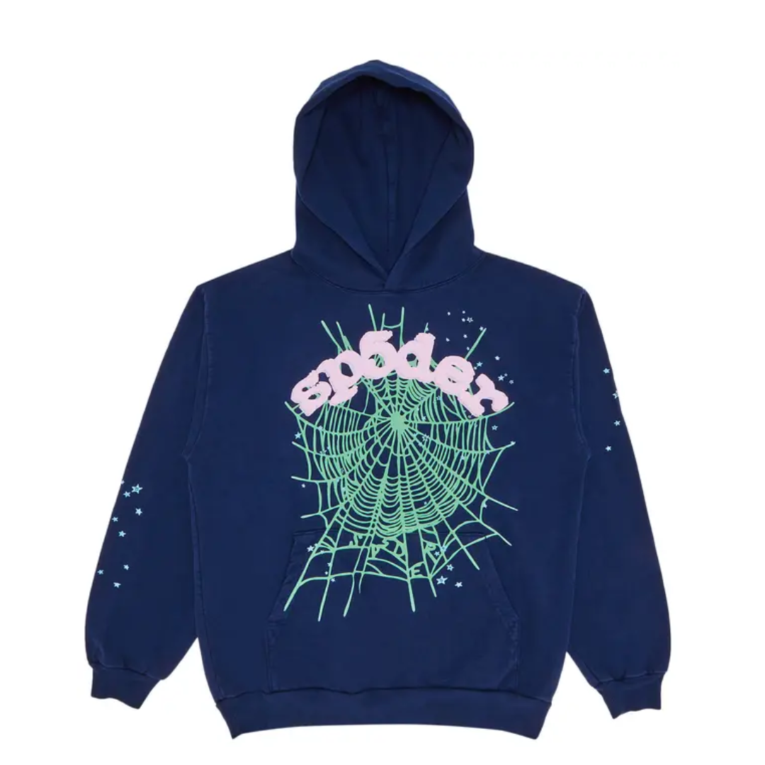 Sp5der OG Web Hoodie 'Navy'