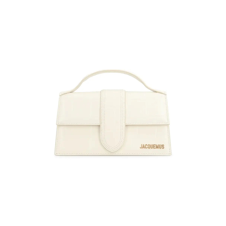Jacquemus The Large Bambino Light Ivory Croco bag