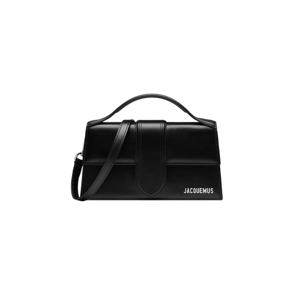 Jacquemus The Large Bambino Shiny Black Silver Bag
