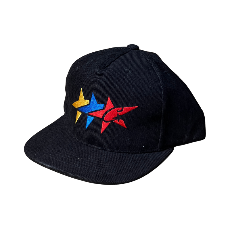 Corteiz C-Star Corduroy Trucker Hat Black